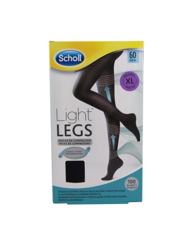 Scholl Light Legs Compression Tights 60Den Black Extra Large