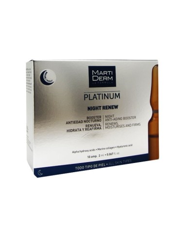 Martiderm Platinum Night Renew Ampoules 10ampx2ml
