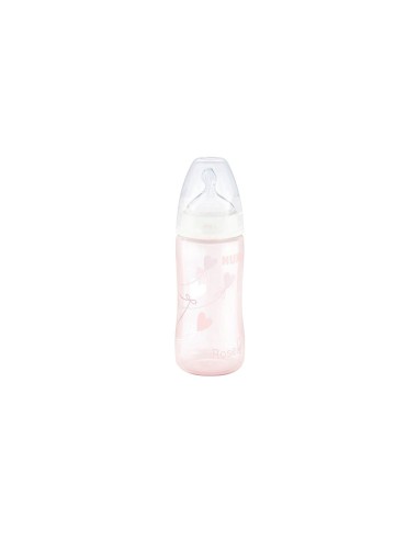 Nuk Baby Bottle Pink 300ml + Silicon Teat M