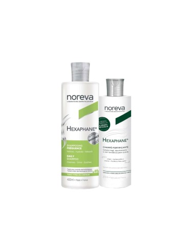Noreva Pack Hexaphane Shampoo Frequency 400ml + Fortifying Shampoo 250ml