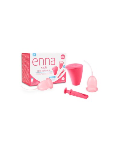 Enna Cycle Menstrual Cup Size M 2 Units + Sterilizer Box + Applicator