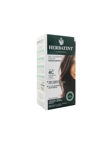 Herbatint Permanent Hair Color Gel 4C Brown Gray 150ml