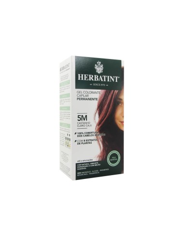 Herbatint Permanent Hair Color Gel 5M Light Brown Cashew 150ml