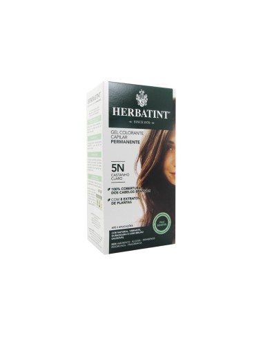 Herbatint Permanent Hair Color Gel 5N Light Brown 150ml