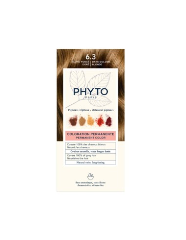 Phyto Color Permanent Coloring with Vegetable Pigments 6.3 Dark Golden Blond