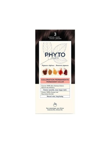 Phyto Color Permanent Coloring with Vegetable Pigments 3 Dark Brown