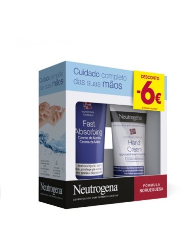 Neutrogena Pack Fast Absorbing Hand Cream 75ml and Concentrated Hand Cream 50ml