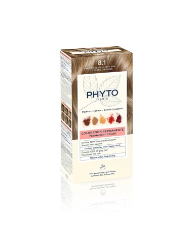 Phyto Color Permanent Colouring with Vegetable Pigments 8.1 Light Ash Blonde