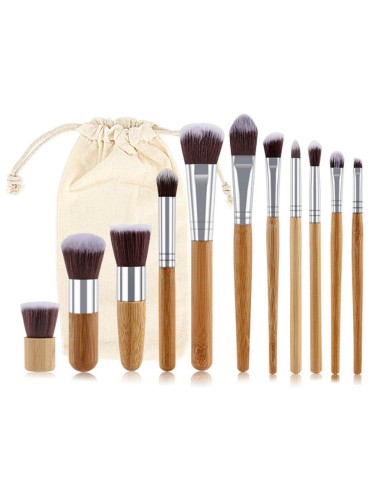 IAM Bamboo Handle Makeup Brush Set