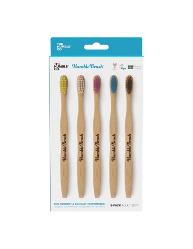 The Humble Co. 5 Pack Toothbrush Adult Soft