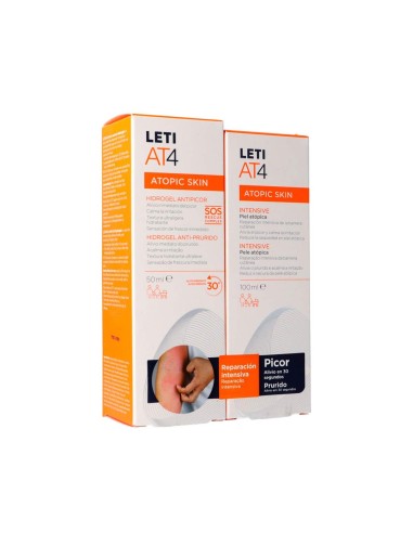 Leti AT4 Pack Anti-Itch Hydrogel 50ml and Intensive Cream 100ml