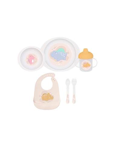 Saro Happy Dinos Microwave Feeding Set 6 pieces