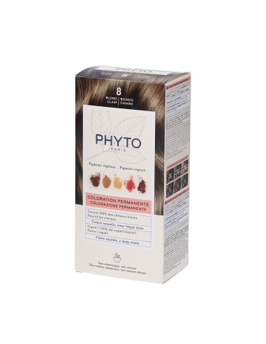 Phyto Color Permanent Coloring with Pigments Vegetable 8 Light Blonde