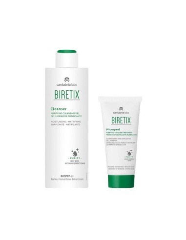 Biretix Pack Cleanser 200ml and Micropeel 50ml