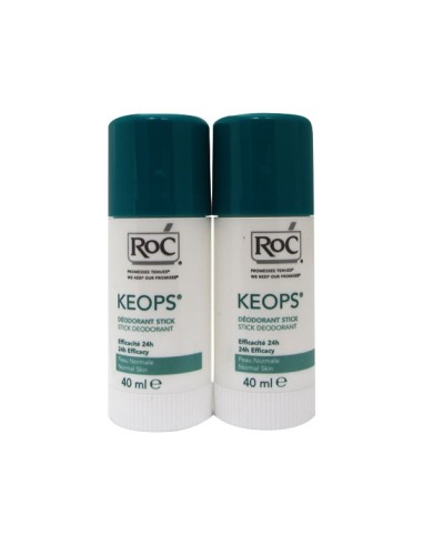 Roc Keops Deodorant Stick Soft Sweating 2x40ml