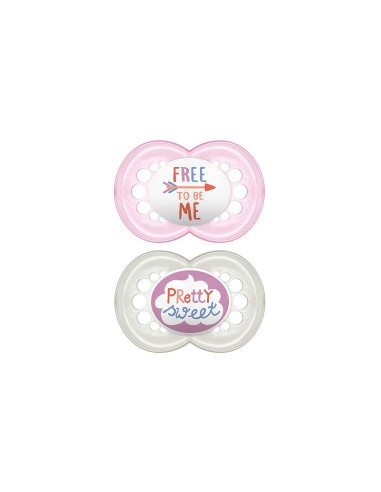 MAM pacifier original latex + 16m rose 2un