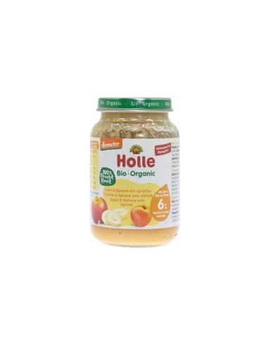 Holle Bio Jar Apple and Banana with Apricot 6M 190g