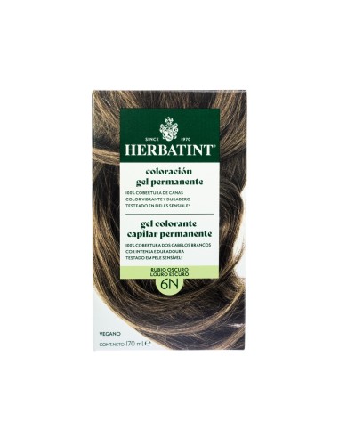 Herbatint Permanent Hair Color Gel 6N Dark Blonde 150ml