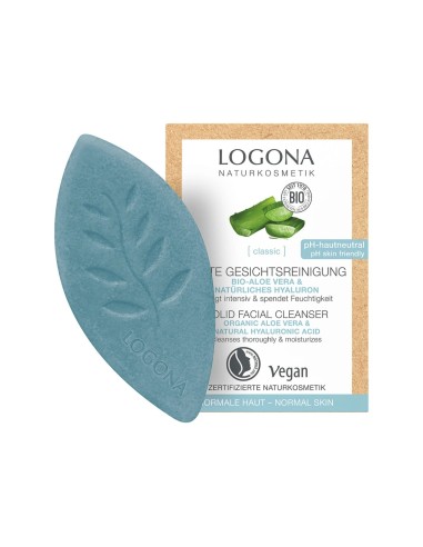 Logona Facial Cleansing Solid with Organic Aloe Vera and Natural Hyaluronic Acid 60g