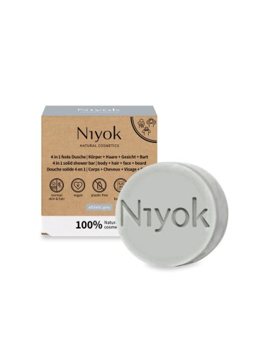 Niyok 4-in-1 Shower Bar for Body Hair Face and Beard 80g