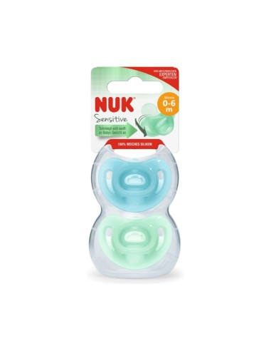 NUK Sensitive Silicone Pacifier 0-6M x2