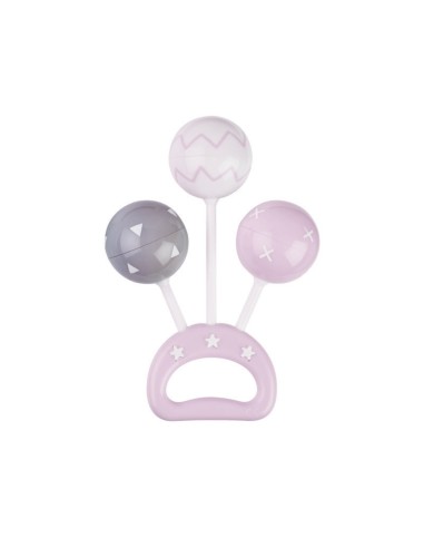 Saro My First Pink and Grey Rattle