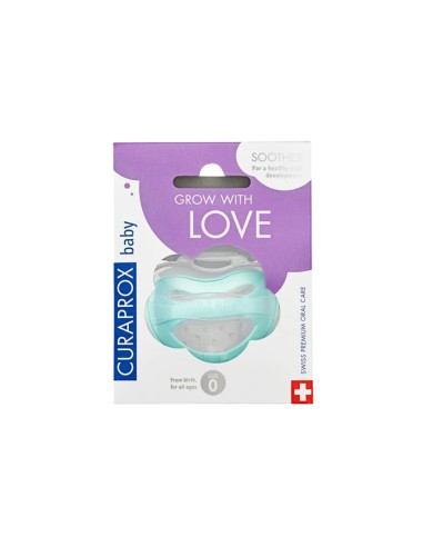 Curaprox Baby Silicone Pacifier Turquoise Size 0