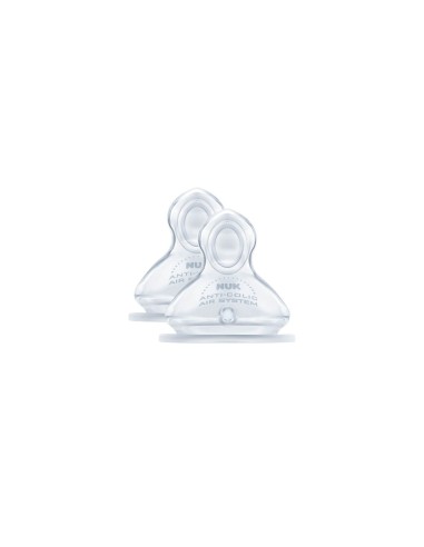 NUK First Choice Silicone Teat 6-18M L x2