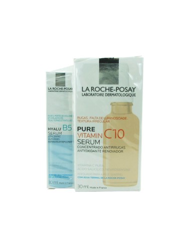 La Roche Posay Pack La Roche Posay Pure Vitamin C10 Sérum 30ml Hyalu B5 Sérum Antirrugas 10ml